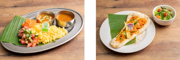 ▲渾身!! インドカレー/▲オニナッツチャンネル特製 ナンアレンジピザ