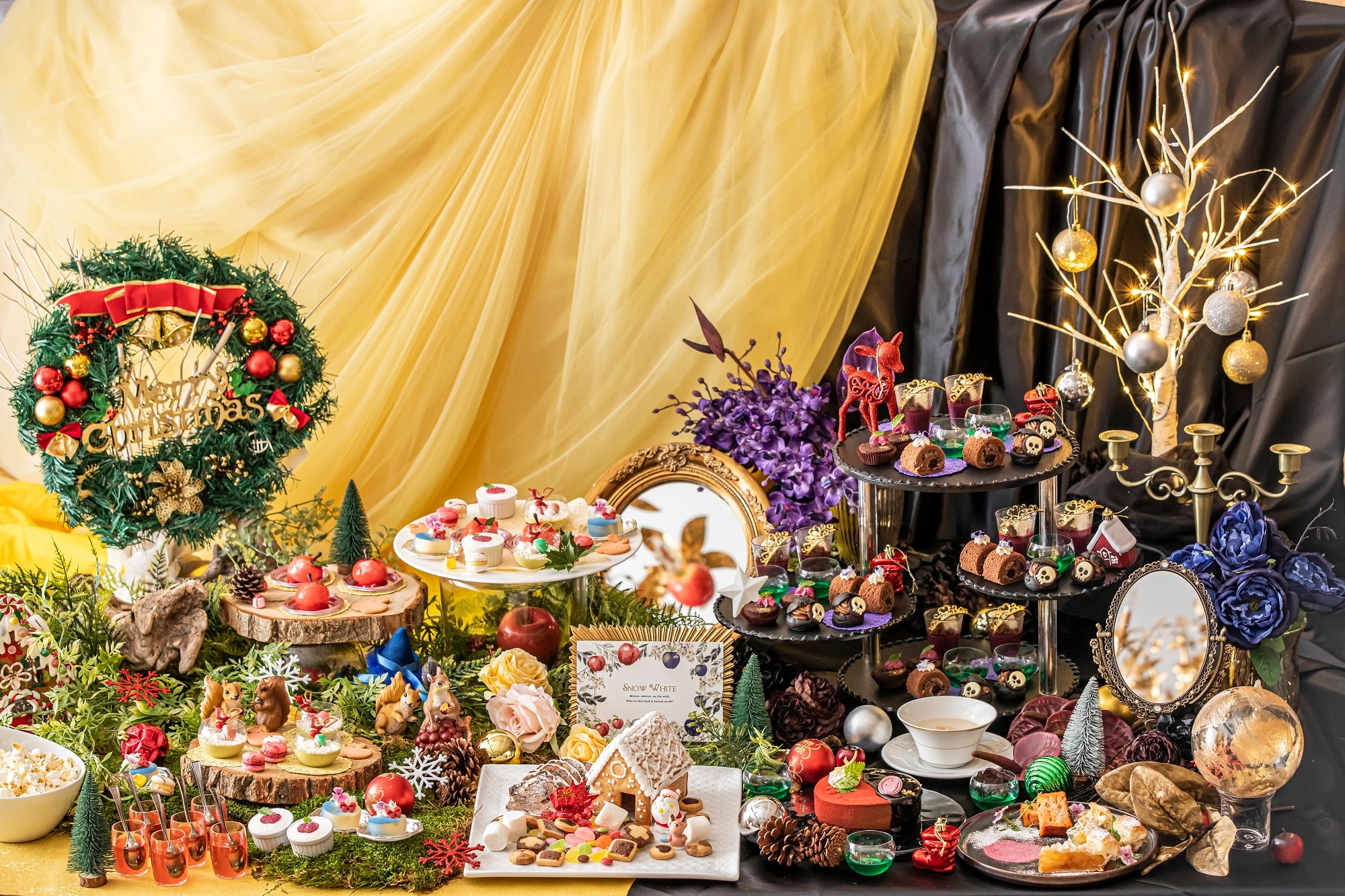 クリスマスリース作りワークショップも開催！お気に入りのスイーツを“おかわり”できる新スタイル　物語を読み進めるような楽しいひと時 『マイ テーブル アフタヌーンティー～白雪姫と王妃の林檎～』