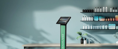 iPadやSurface、各種タブレット、32インチまでのモニターをフロアに設置。ショップなどに便利なコンピュロックス社製品をリニューアル!