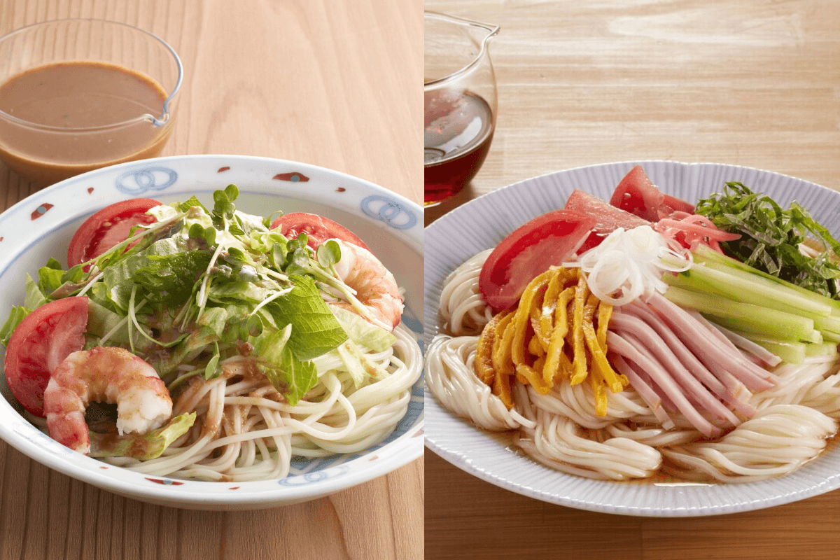 サラダ風と冷やし中華風