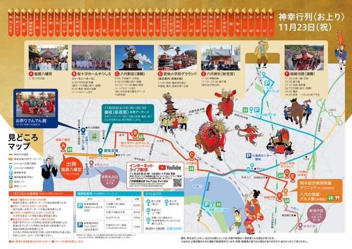 八代妙見祭/会場図