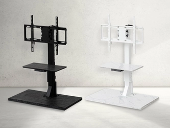 もう、テレビの高さに悩まない　 「電動昇降テレビスタンド」2タイプを10月中旬に発売