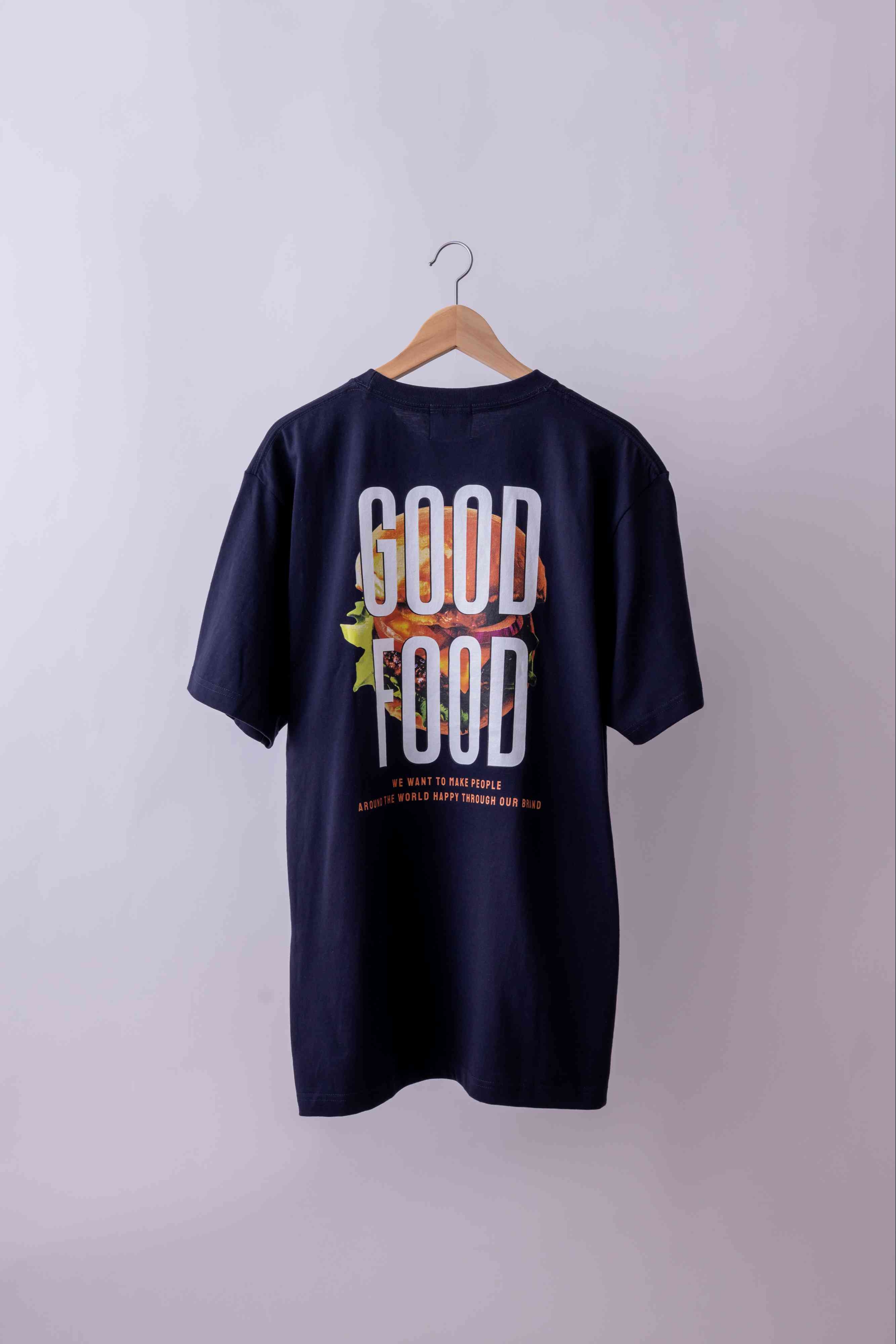 burger T-shirt ネイビー