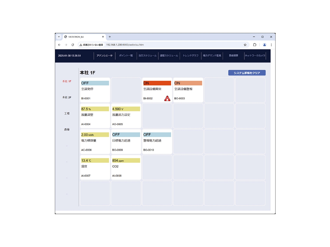 アナンシエータ画面