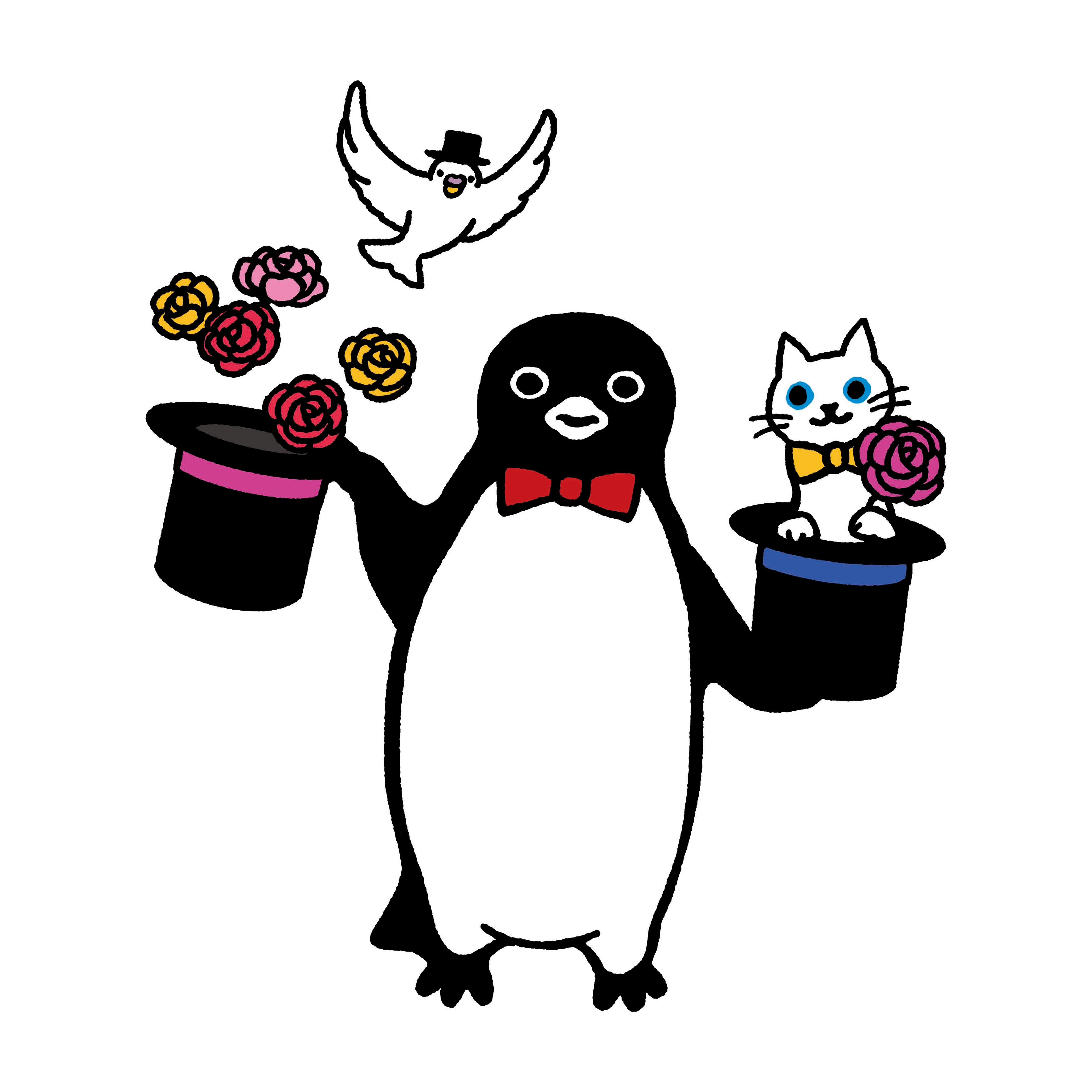 新作版画「PENGUIN SHOW」30×30cm 44,000円(税込)限定100部 ※ジェイアール名古屋タカシマヤ先行発売