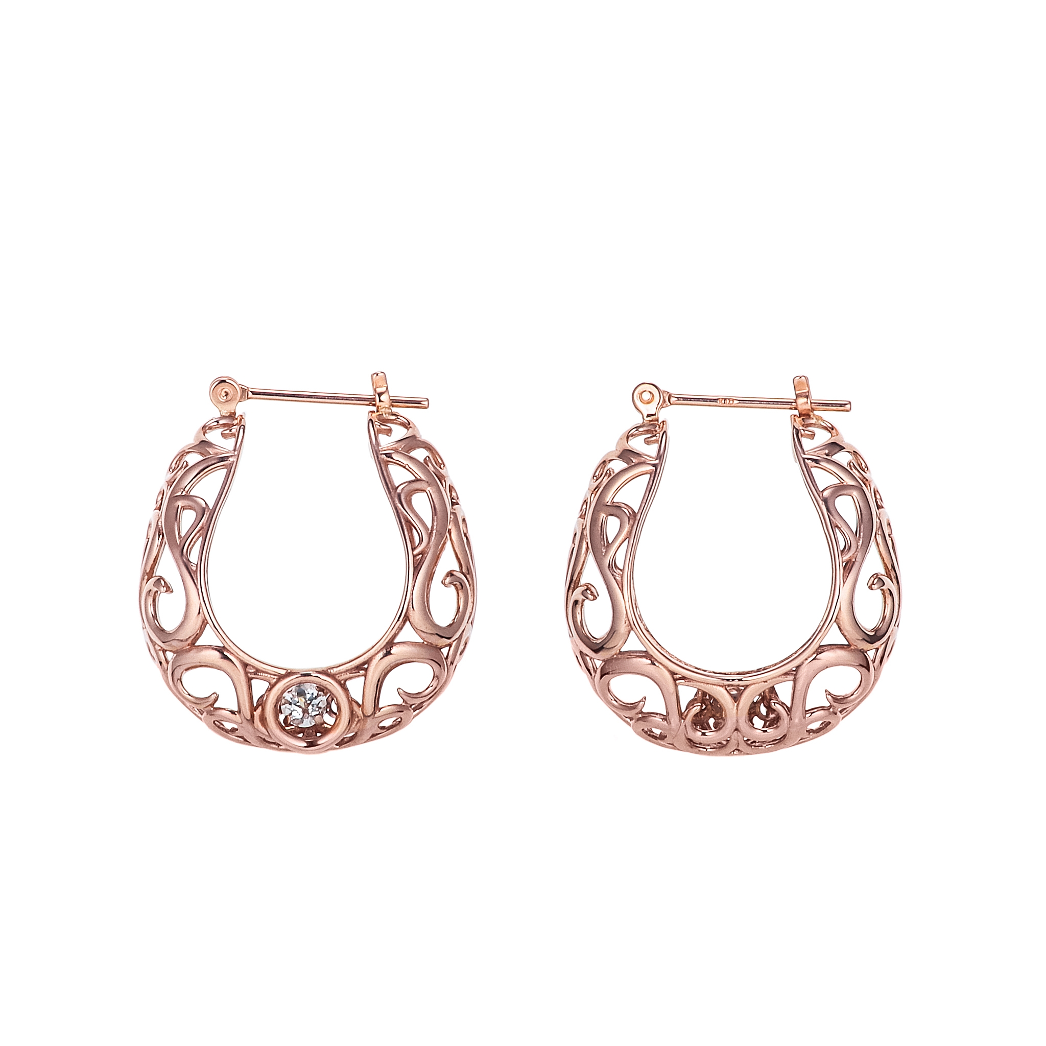 Wave ピアス(ローズゴールド)