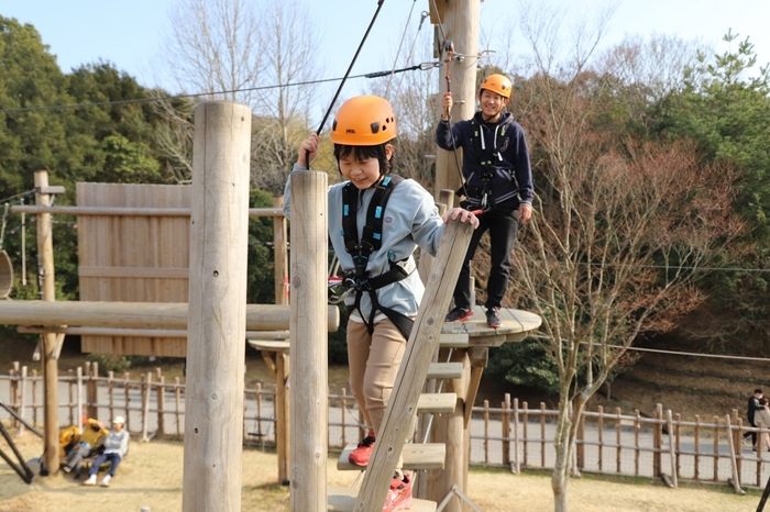 リニューアルしたアスレチックにハラハラドキドキが止まらない!