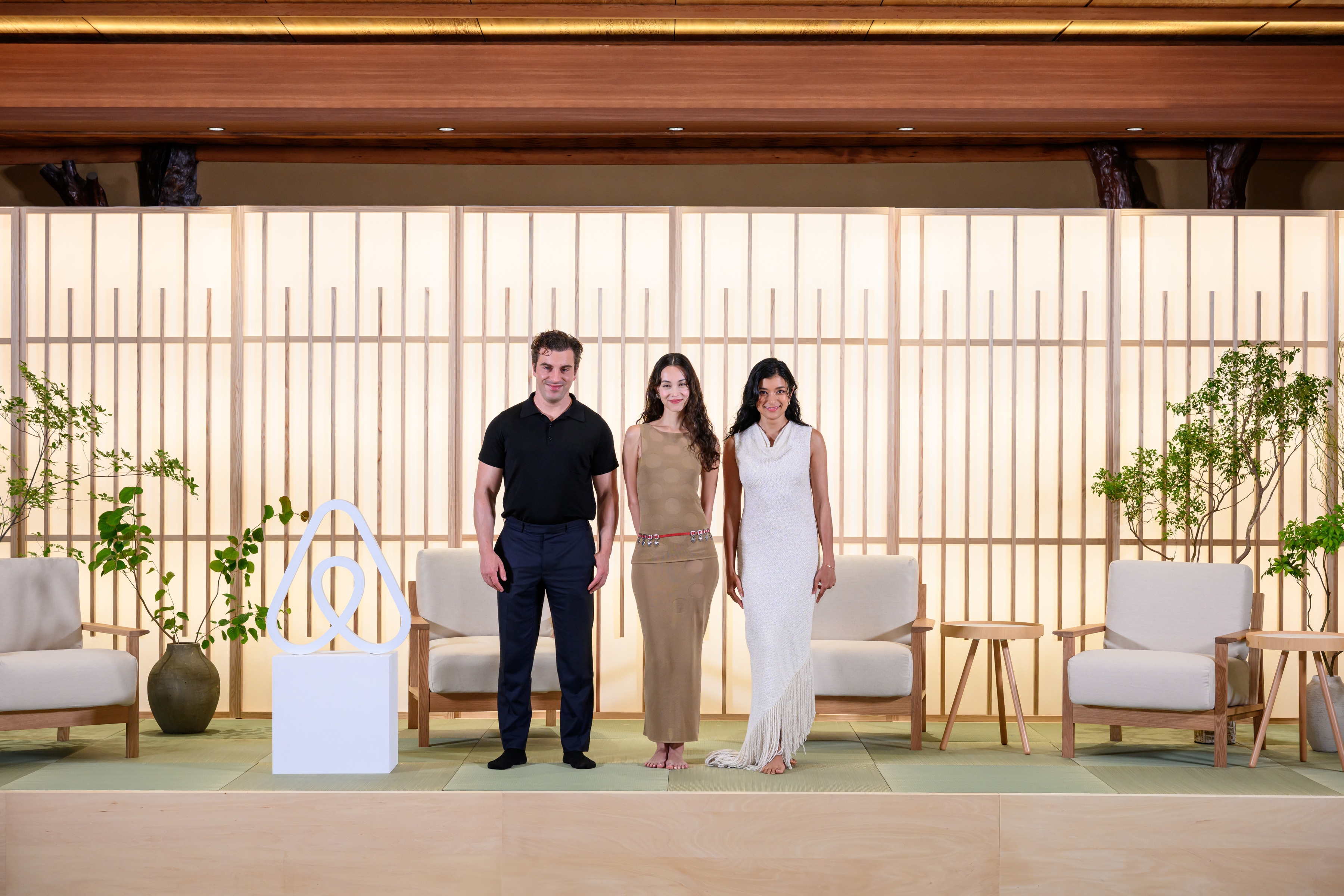 AirbnbのAkiya Design Projectプレス発表会に水原希子、ローラ、ブライアン・チェスキーが登壇