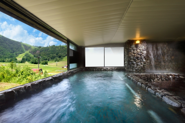温泉大浴場 ※画像は展望岩風呂(沸かし湯)