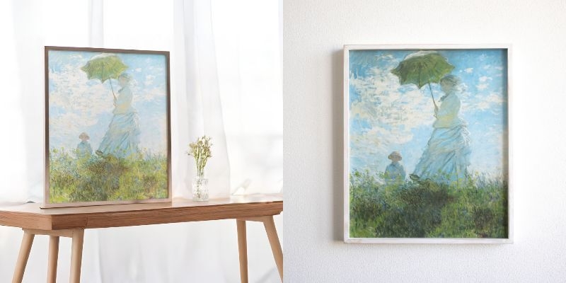 『散歩、日傘をさす女』