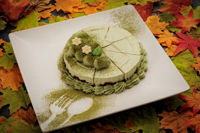 抹茶のムースケーキ