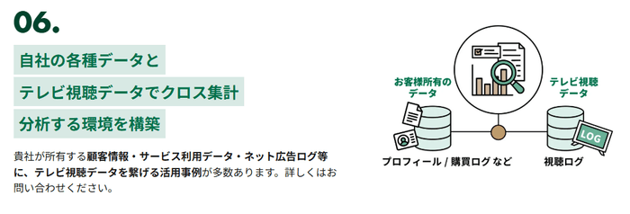 特長6：お客様データと繋ぐ