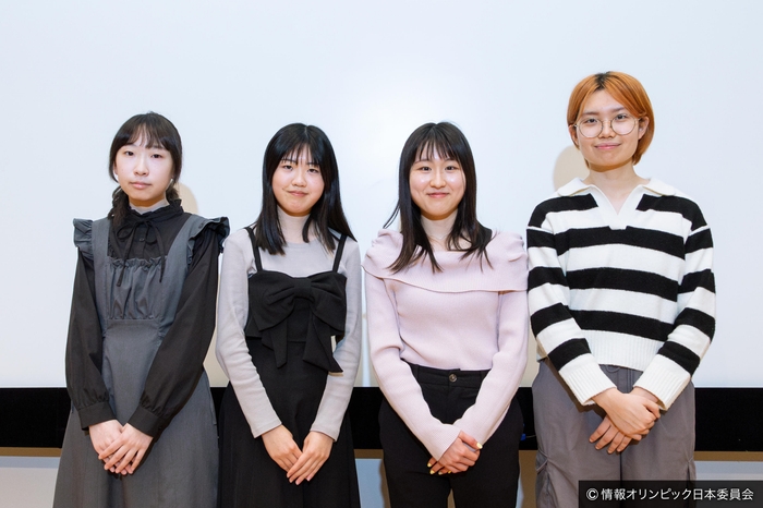 EGOI 2025日本代表選手　左から　志村さん、籏智さん、松長さん、盧さん