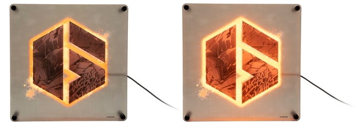 ストリートファイター SF6ロゴ LEDネオン風アートライト(左から：輝度・低／輝度・高)