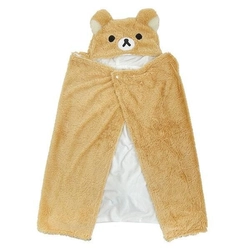 リラックマのもこもこブランケット。フード付きでリラックマになりきれます！