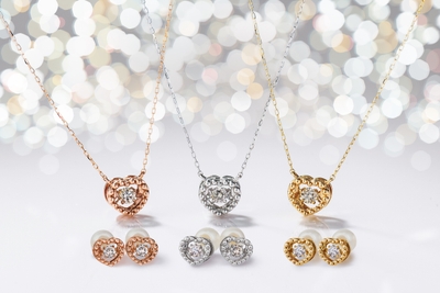 ≪Love to you≫　全てK10。カラーはピンクゴールド、ホワイトゴールド、イエローゴールドの全３色展開。