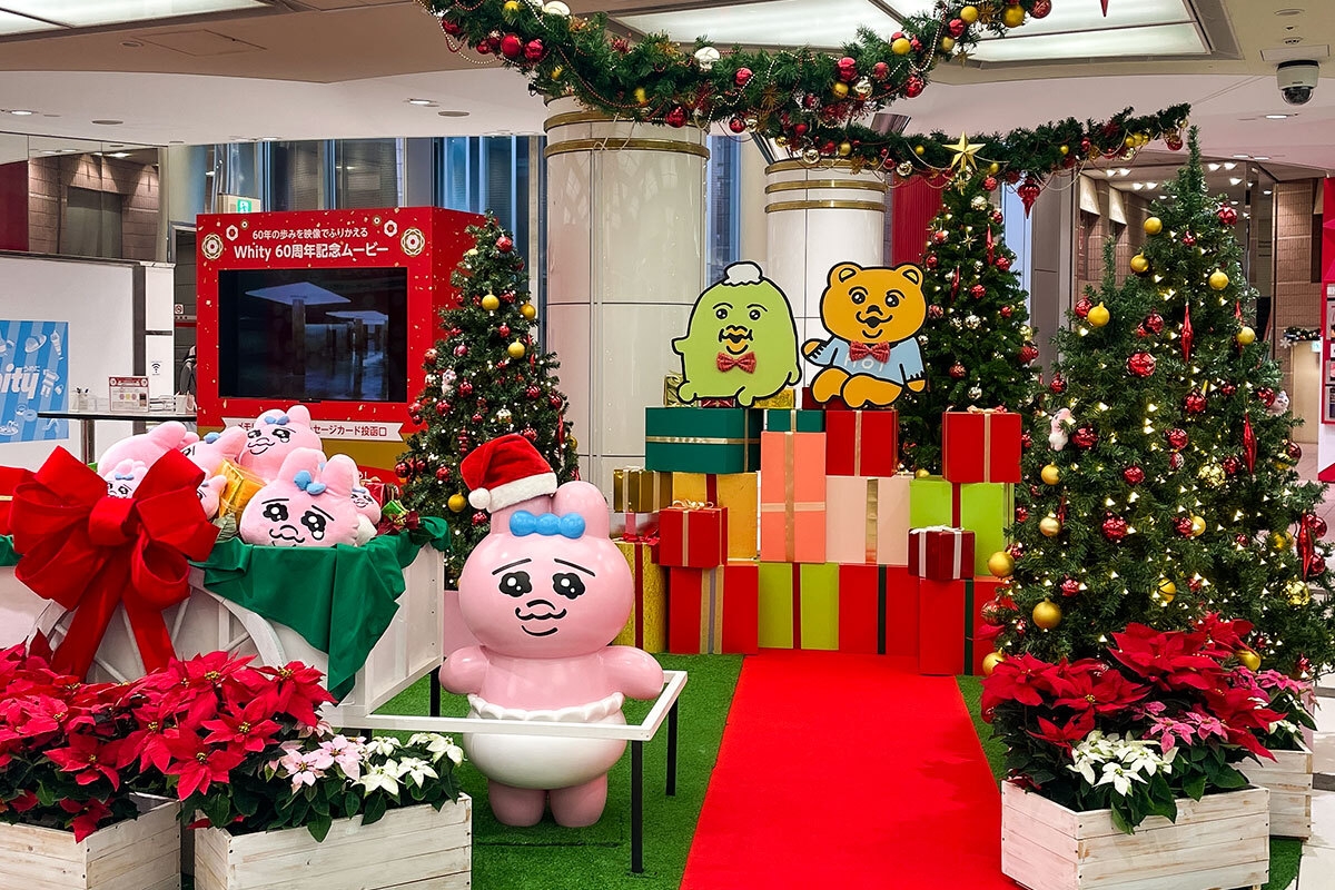 『ホワイティうめだで過ごすクリスマス』花装飾【場所:サニーテラス】