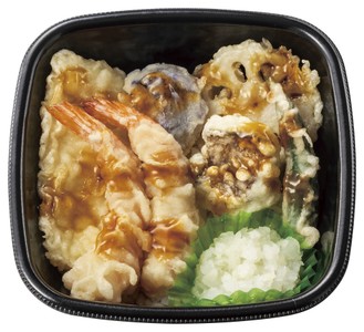 エビ2尾/イカ/カレイ/野菜3種おろし海鮮天丼 686円(税込740円)