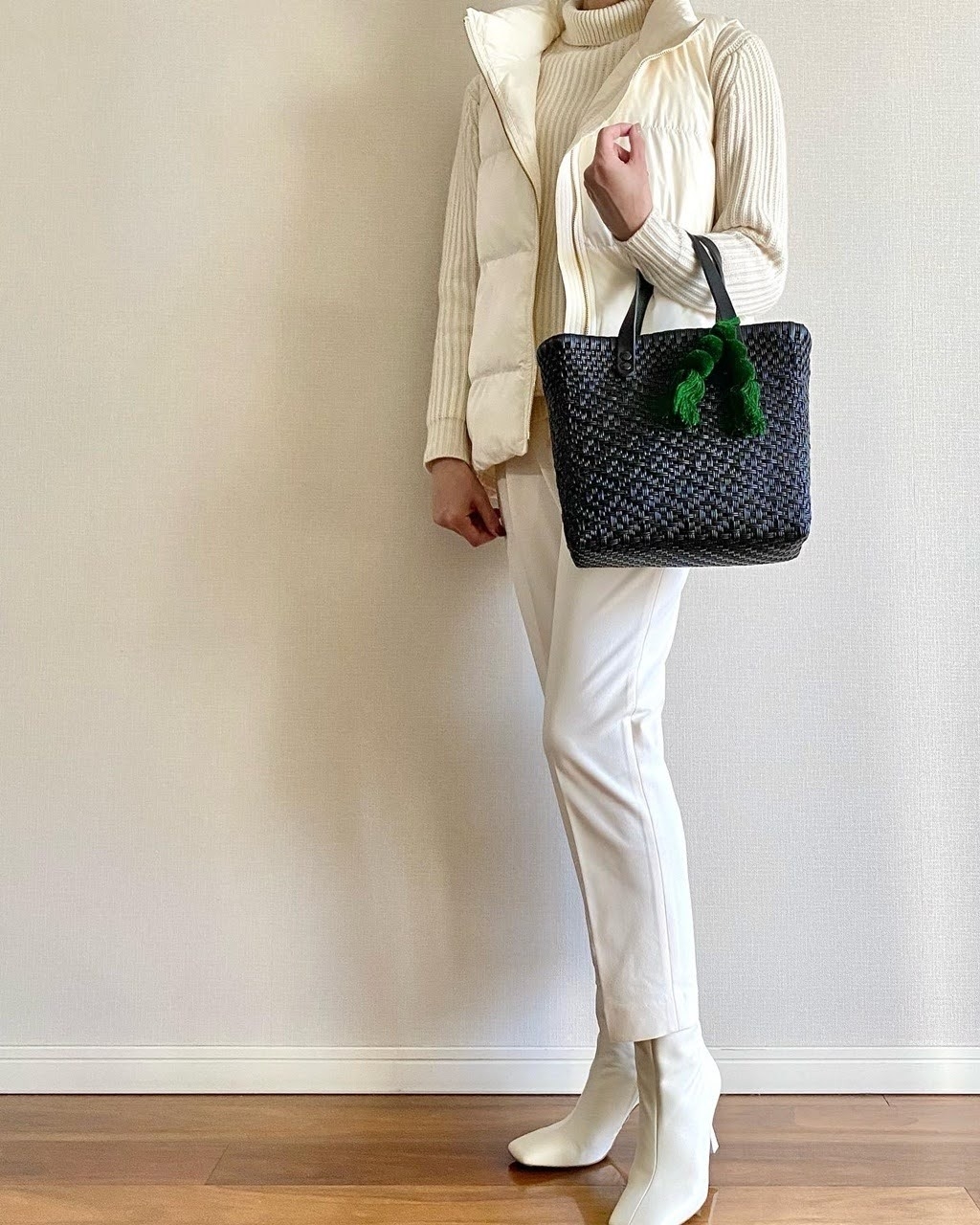 ダイヤ柄スクエアS ブラック