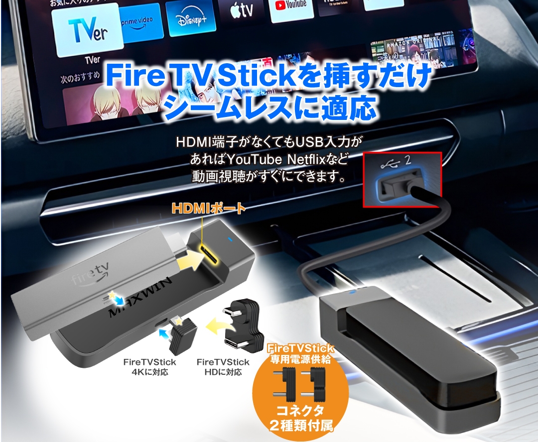 FireTVStickを挿すだけシームレスに対応
