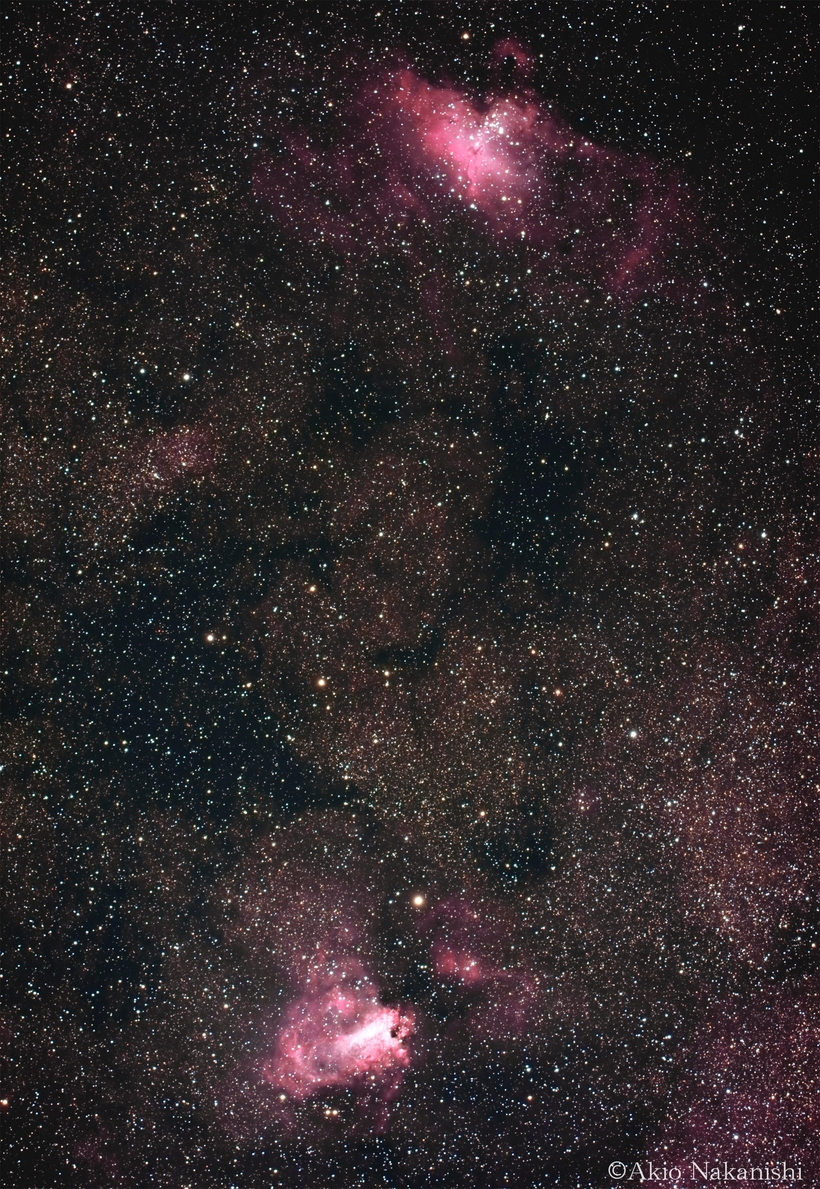 M16、M17付近(SD103SII鏡筒 SDレデューサーHDキット併用)