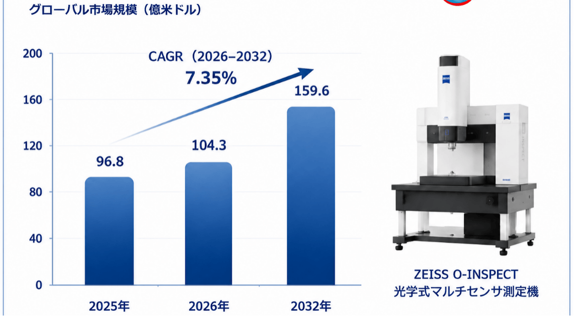 日本市場における高精度光学計測機器の市場規模：売上規模・シェア・主要事業者別ランキング