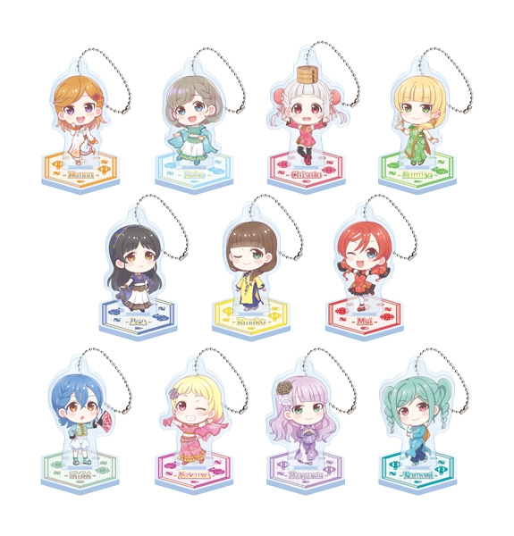 ▲スタンド付きデフォルメアクリルキーホルダー(Liella! アジアンフェスティバル!!) (全11種・ランダム) 【サイズ】最大H約70mm