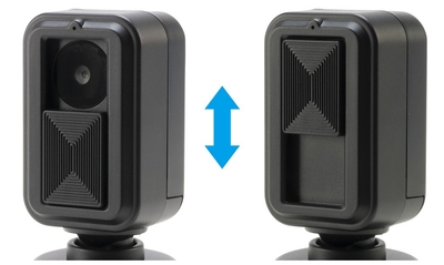 セキュリティーシャッター（左：開　右：閉）