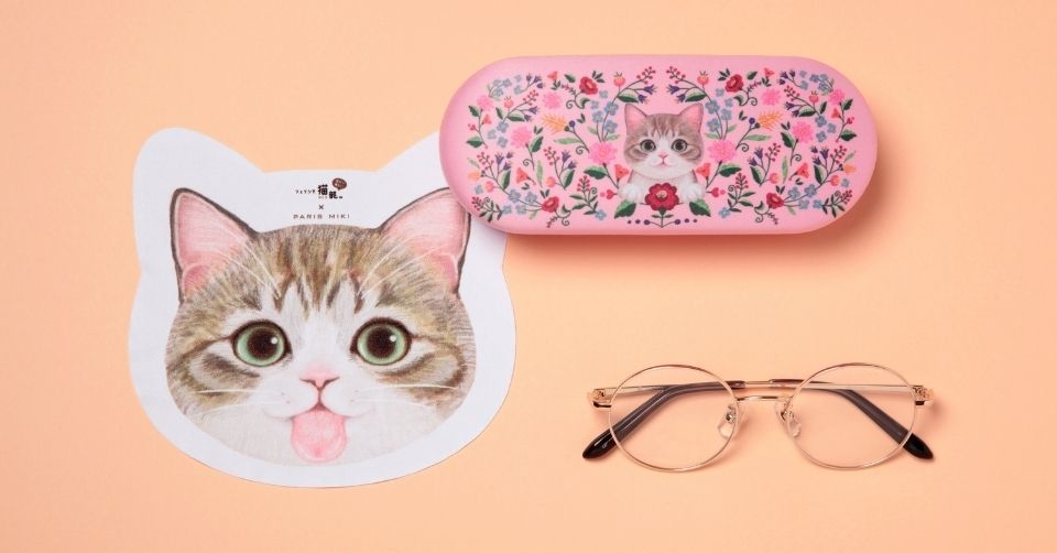 パリミキ 『フェリシモ猫部』とのコラボメガネグッズに新色を追加! リモートワークなどの疲れ目に猫の癒しを!