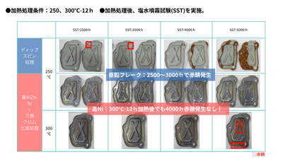 塩水噴霧試験データ