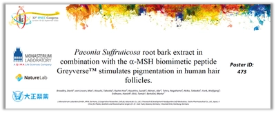 ボタンピエキスとブラックリバースペプチド１の組み合せによる白髪改善メカニズムを新たに解明