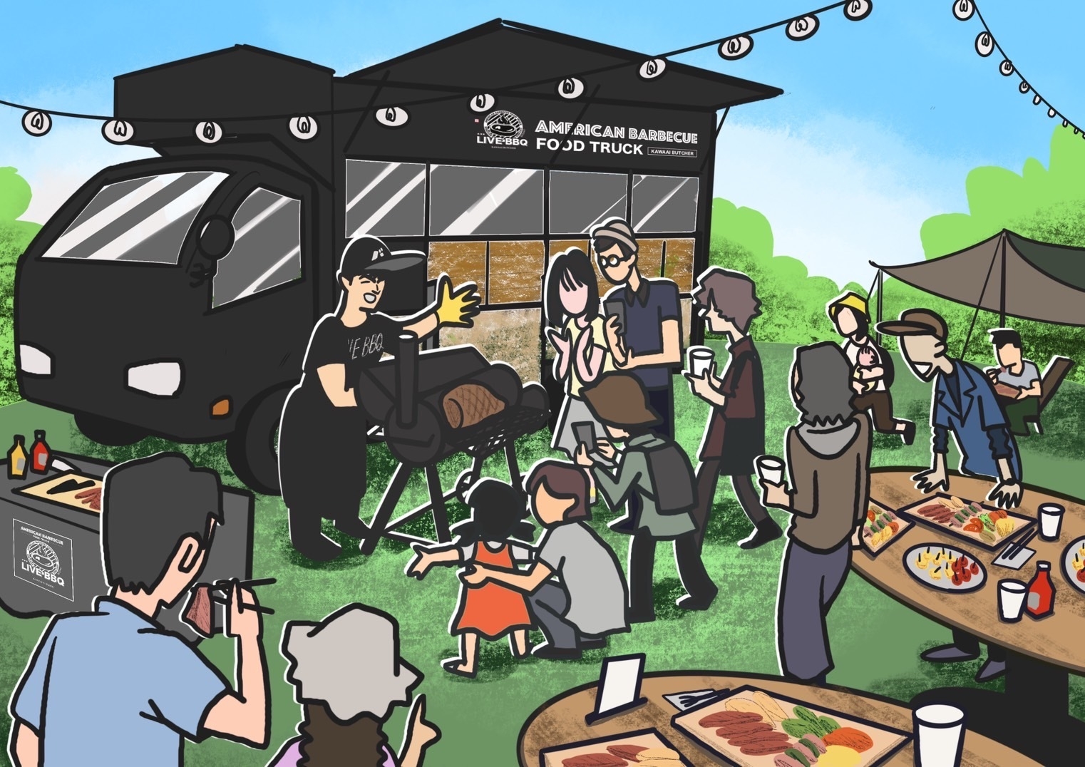 フードトラックで本格BBQをお届け