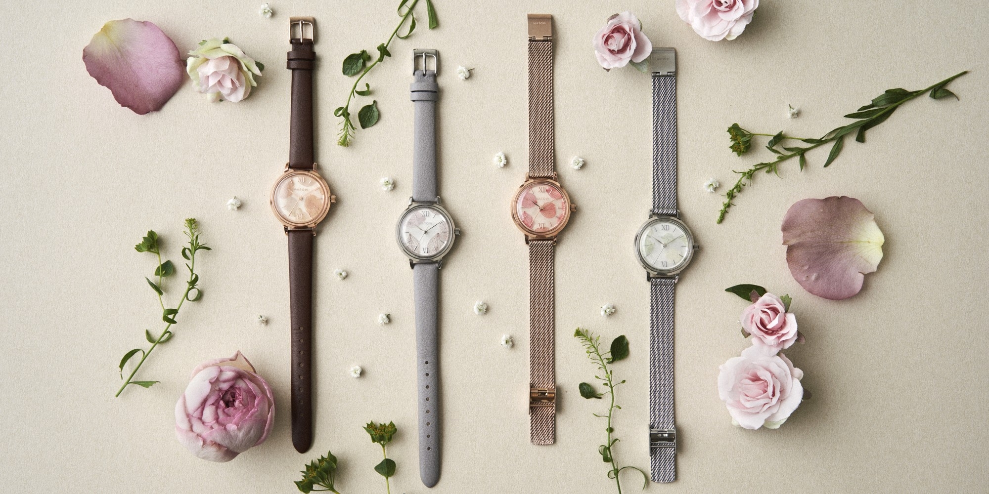 花束を腕に - 花びらを文字盤に閉じ込めたMATOW（マトウ）新作腕時計