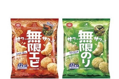 『左：58g 無限エビ、右：58g 無限のり』