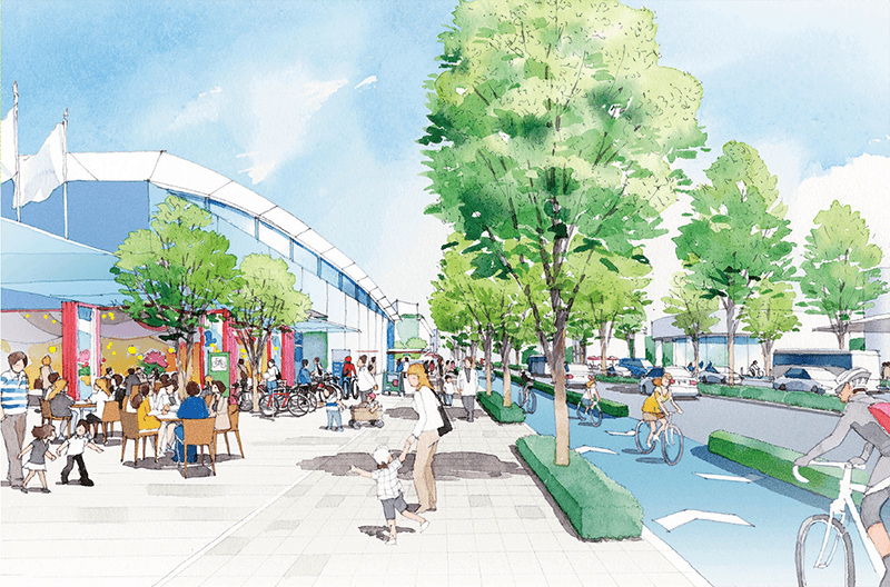 南多摩尾根幹線沿道エリアの土地活用イメージ(画像提供:多摩市)