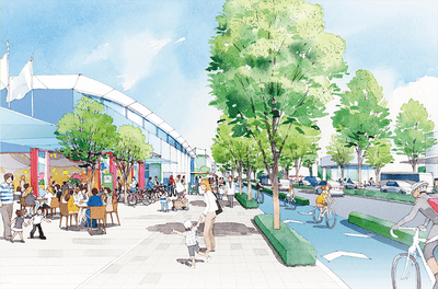 南多摩尾根幹線沿道エリアの土地活用イメージ（画像提供：多摩市）