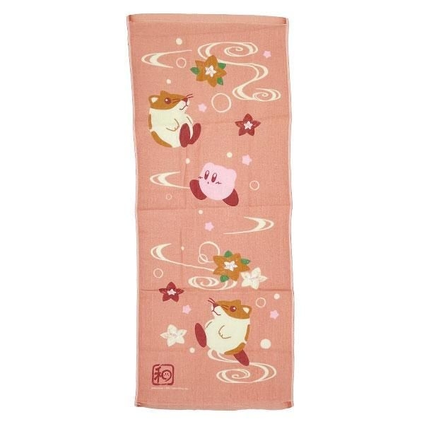 カービィと和のデザインの組み合わせが最高！星のカービィ「ふわふ和コレクション」のガーゼフェイスタオルです。