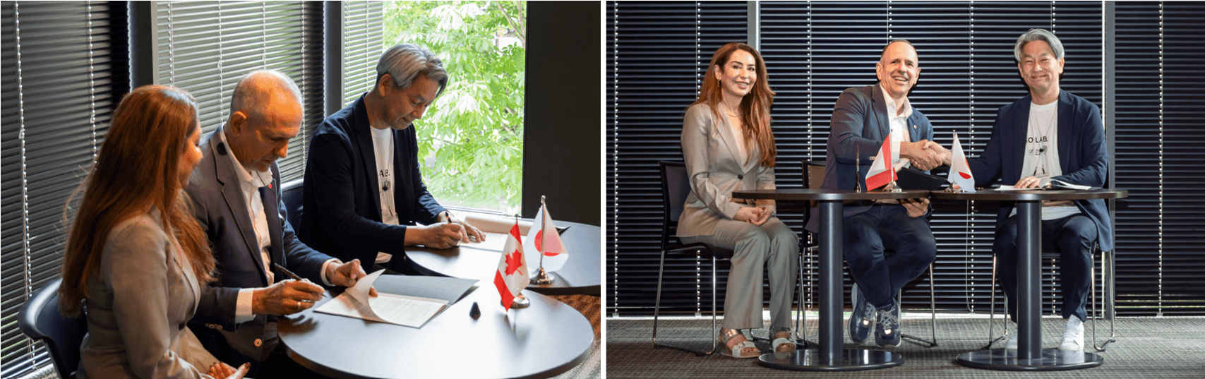 5/22調印式の様子(左:Salehy氏、中:Knapp氏、右:八重島)