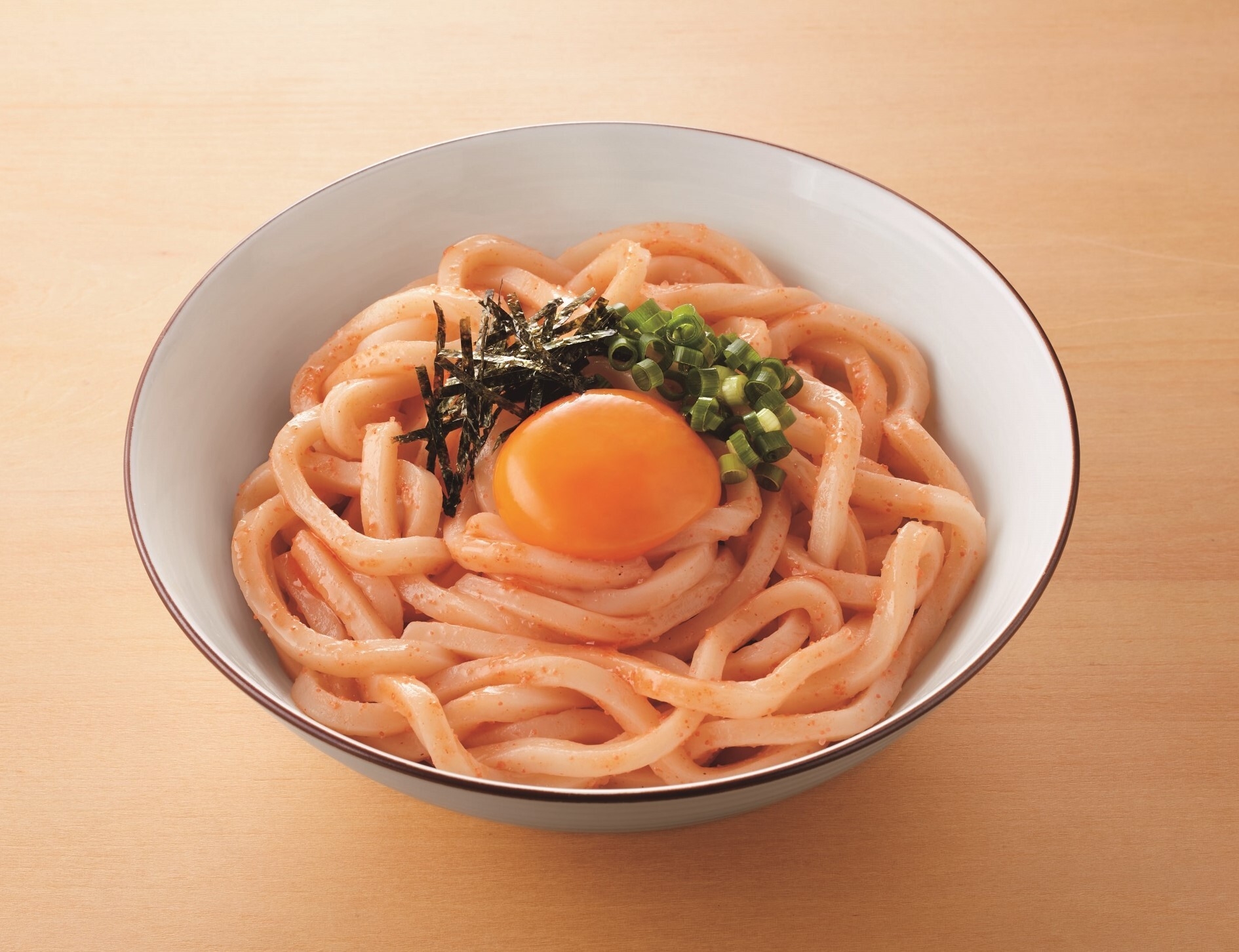 明太子うどんの素調理例