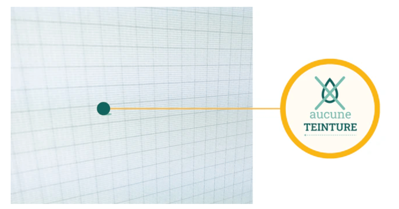 染料による水質汚染に配慮し、染料の使用をやめました。それが白いテントの理由です。