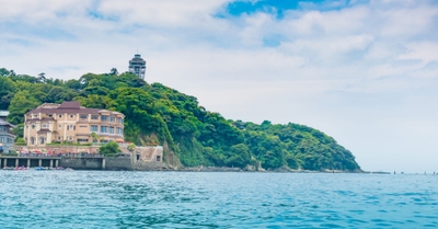 船上から見る江ノ島