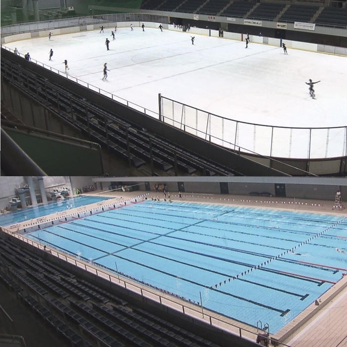 上:冬季 下:夏季(ひろしんビッグウェーブ)