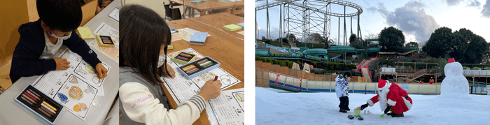 (左)2020年「お野菜まるごとたのしみ隊!」、(右)2022年「おまつりサンタがあなたの夢をかなえ隊!」