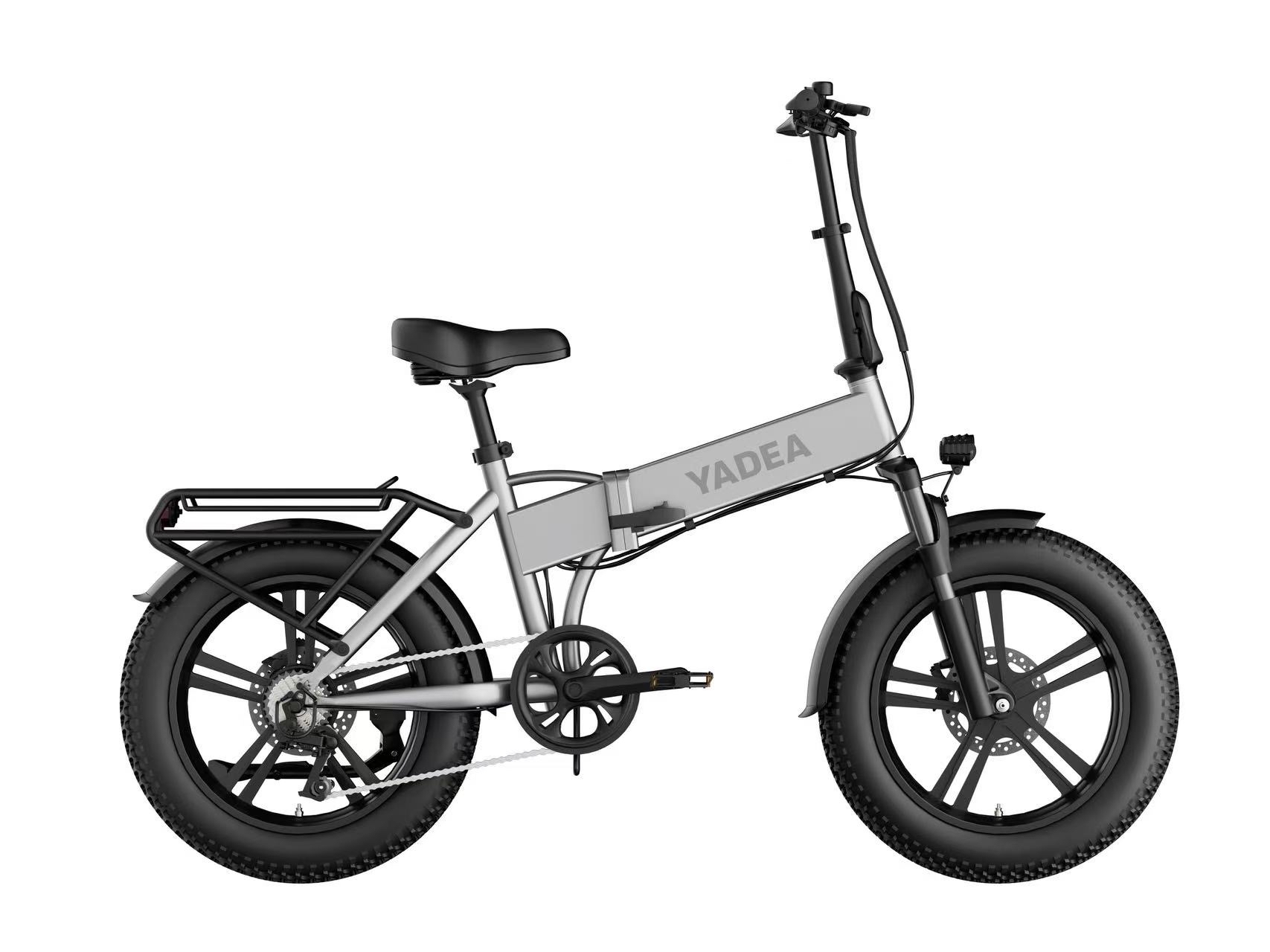 【美品】YADEA HNT-01　電動アシスト自転車　ベージュ 電動アシスト自転車 ファットバイク アルミ 20インチ 折りたたみ 電動