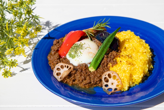 ▲「淡路産玉ねぎの夏野菜キーマカレー」