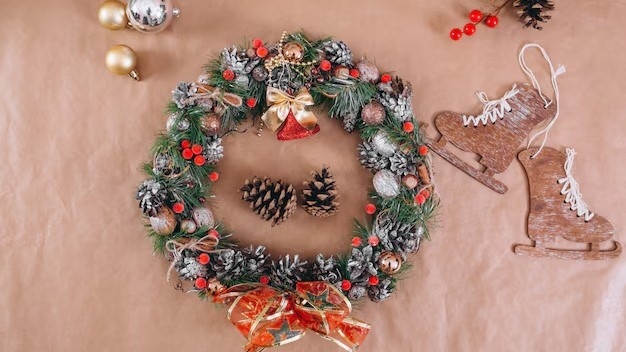 ▲ワークショップ内で作成いただけるクリスマスリース ※写真はイメージ