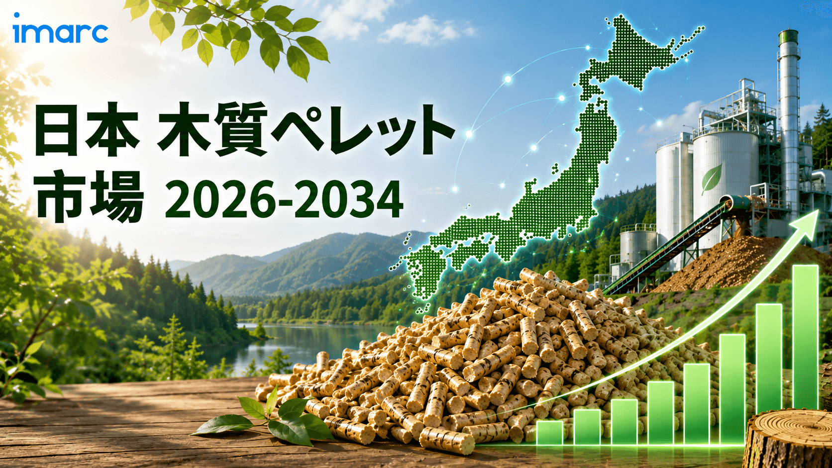 日本木質ペレット市場は大きな成長機会が見込まれており、2034年までに米ドル 1.1744 十億に達し、CAGR 6.40%で成長すると予測