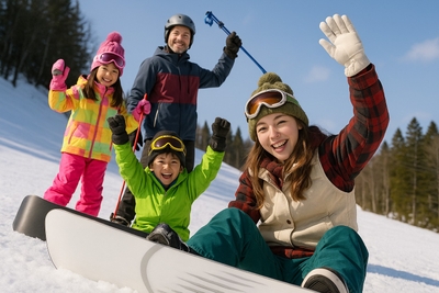 冬休み〜春休みはスキー/スノーボード♪ ※イメージ画像