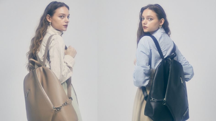 PRIVEVEで発売中のTHE VEGAN LEATHER DESIGN BACKPACK (3色展開)は、13インチノートパソコンもすっぽり収納