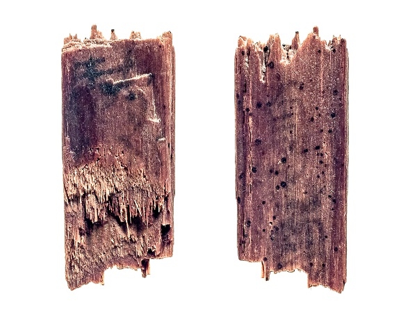 【写真1】平城宮朱雀門前の二条大路南側溝から出土した木簡。とても読みにくいが・・・